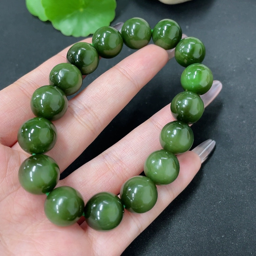 Hetian Jade Jasper Bracelet, Approx. 13mm, Total Weight Approx. 56.1g