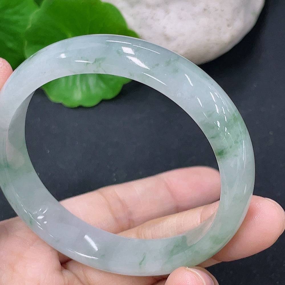 Jadeite Concubine Bangle Size 56.5/51.2mm Total Weight Approx. 37.5g