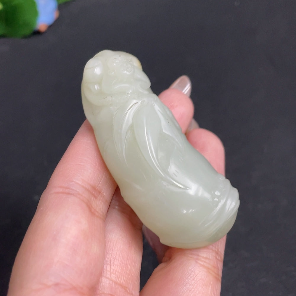 Hetian Jade Pendant, Continuous Ascend, Total Weight Approx. 52.7g, Undetermined Skin Color Origin