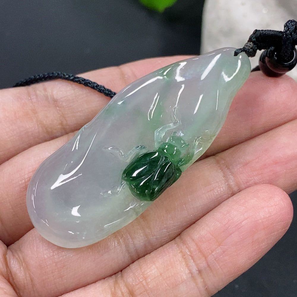 Jadeite Wealth and Prosperity Pendant