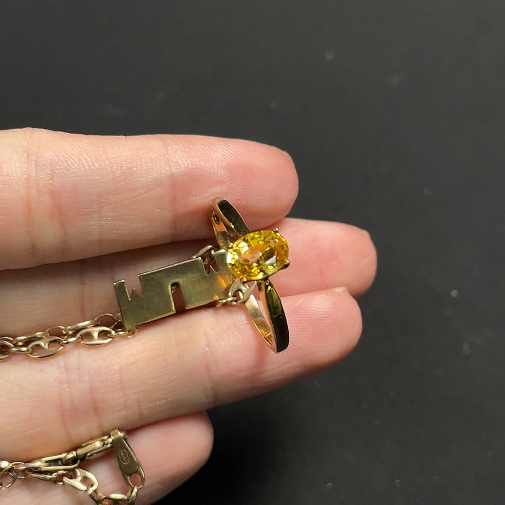 Sapphire bracelet 9k gold color origin undetermined