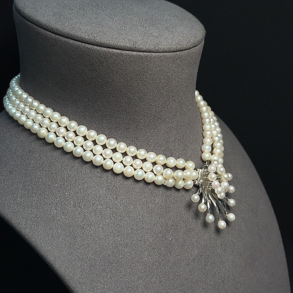 Seawater Pearl Strand Non-Gold Setting Approx. 5.2mm Total Weight About 49.57g