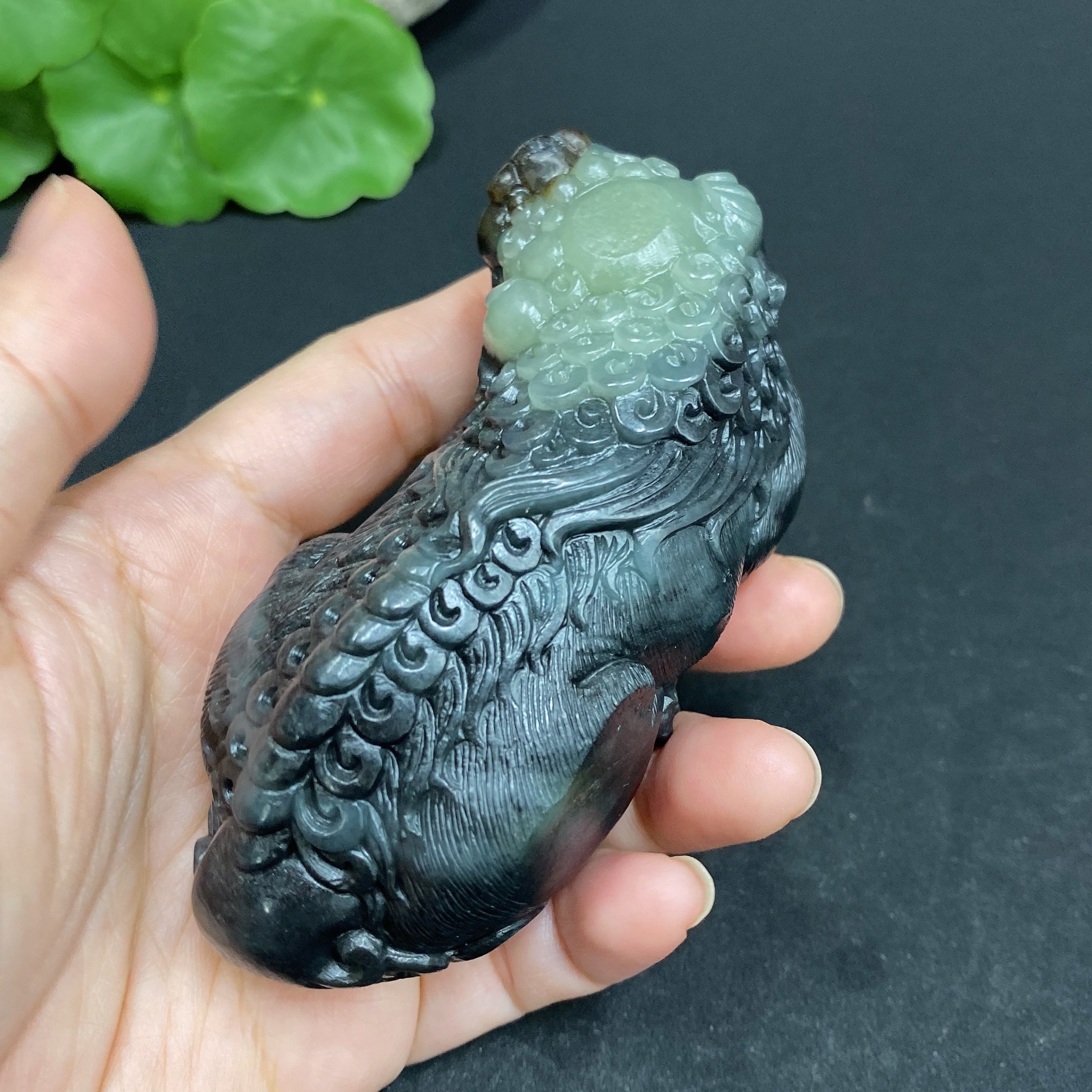 Hetian Jade Handheld Piece - Auspicious Beast - Total Weight: Approx. 240g