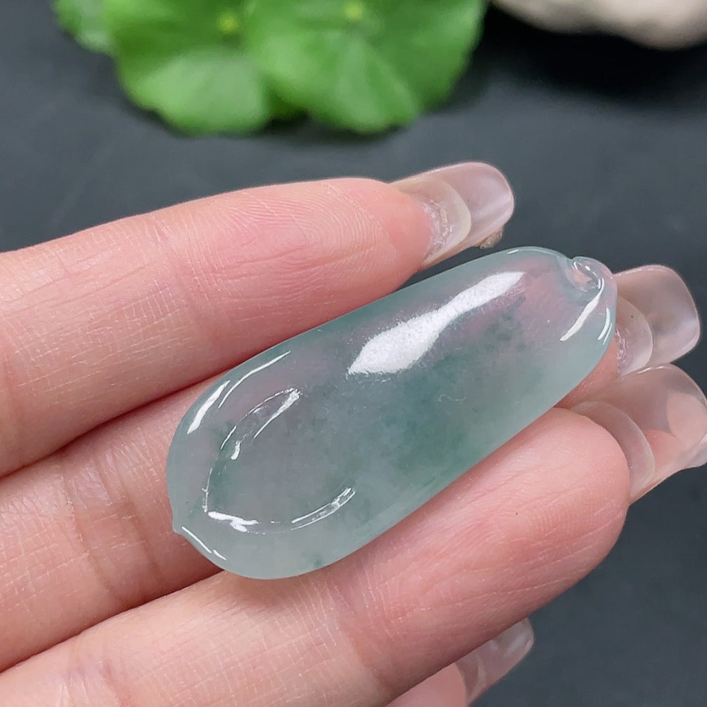 Jadeite Fu Gua Pendant, Total Weight: 8.981g