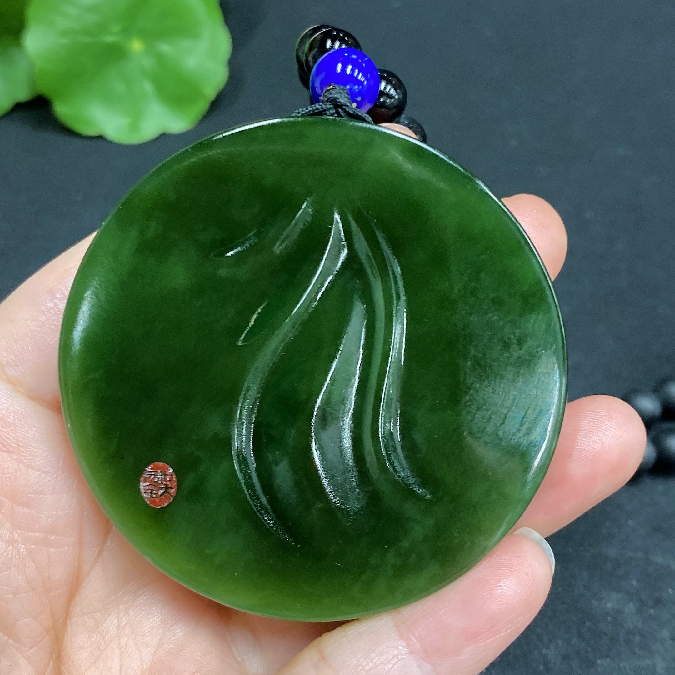 Hetian Jade Pendant - Buddha with Non-Hetian Jade Chain Total Weight Approx. 118.4g (Incl. Chain)