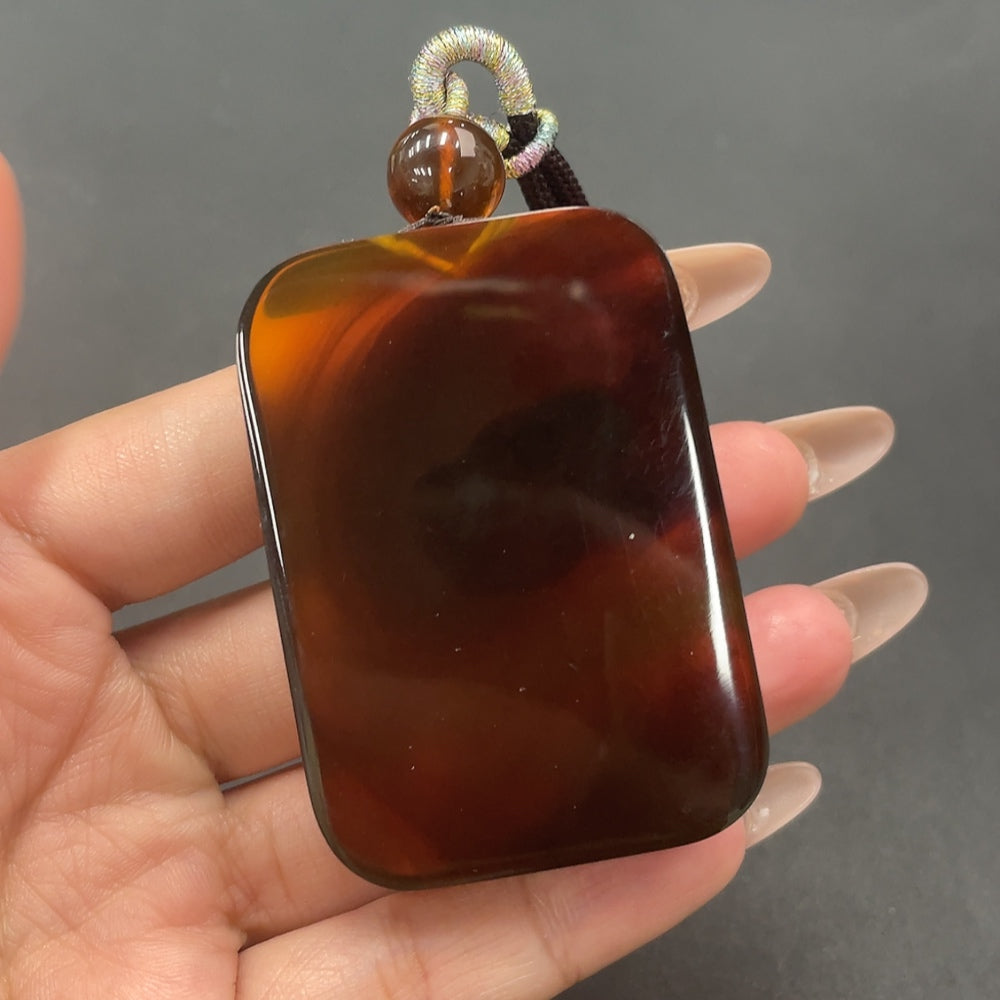 Amber Beeswax Pendant with Rope, Total Weight Approx. 38.51g