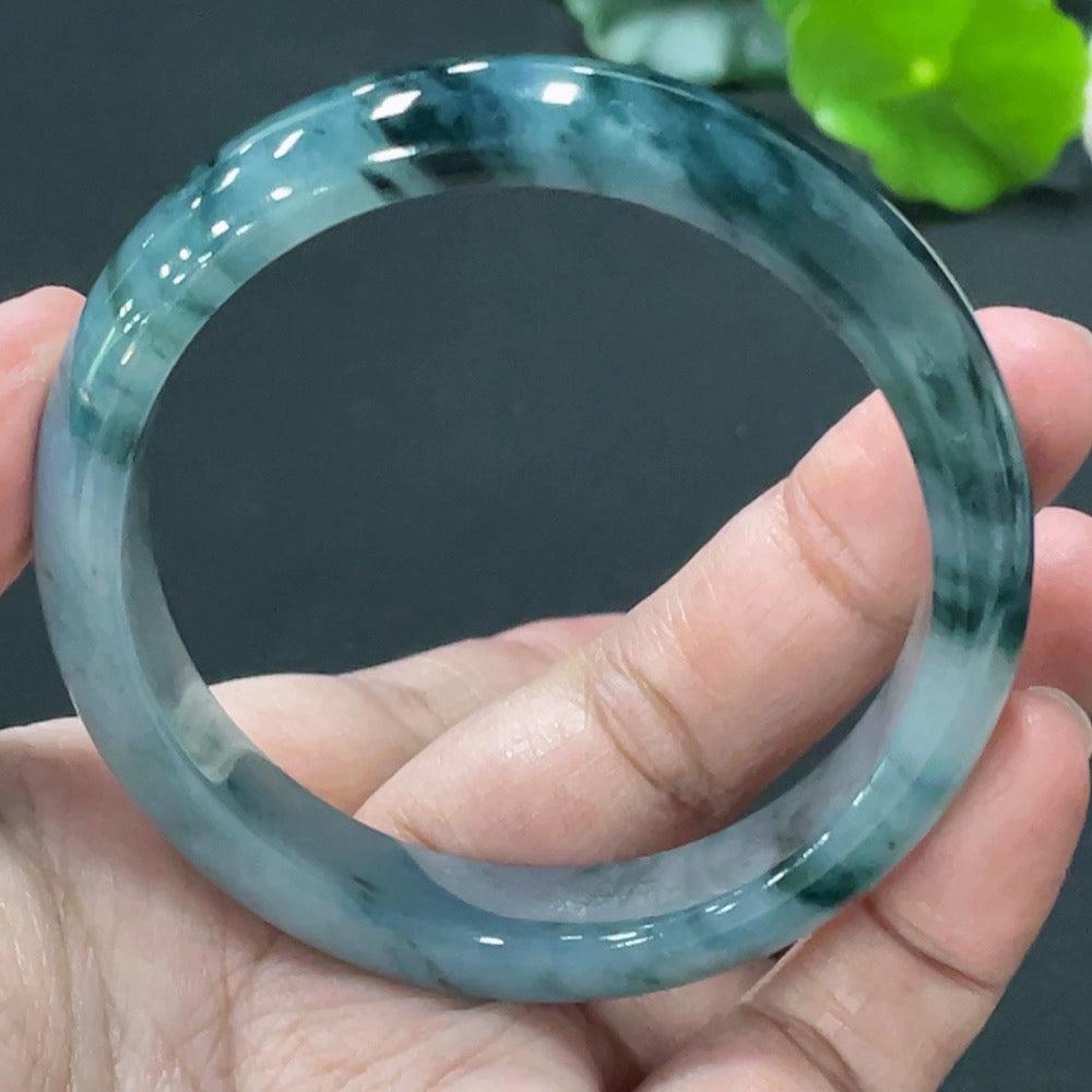 Jadeite Regular Bangle, Inner Diameter 54mm, Total Weight Approx. 45.96g