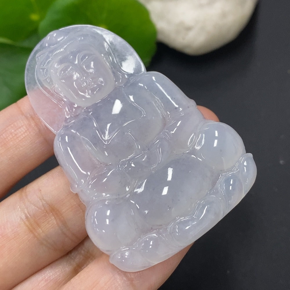 Jadeite Guanyin Pendant Total Weight About 22g