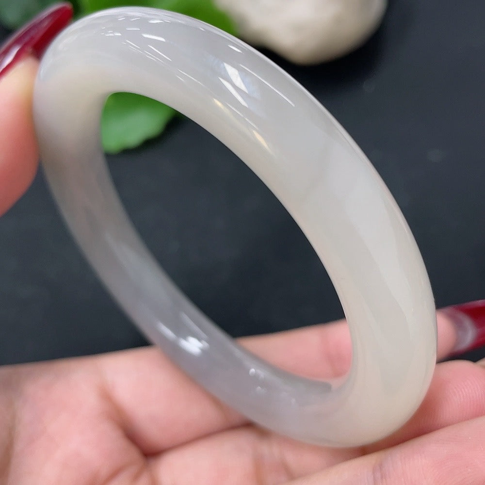 Hetian Jade Round Bangle Size 55 Total Weight Approx. 54.2g