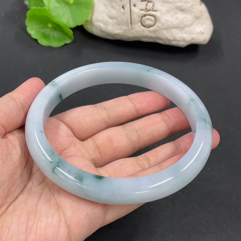 Jadeite Round Bangle Total Weight About 92.6g Size 78.6