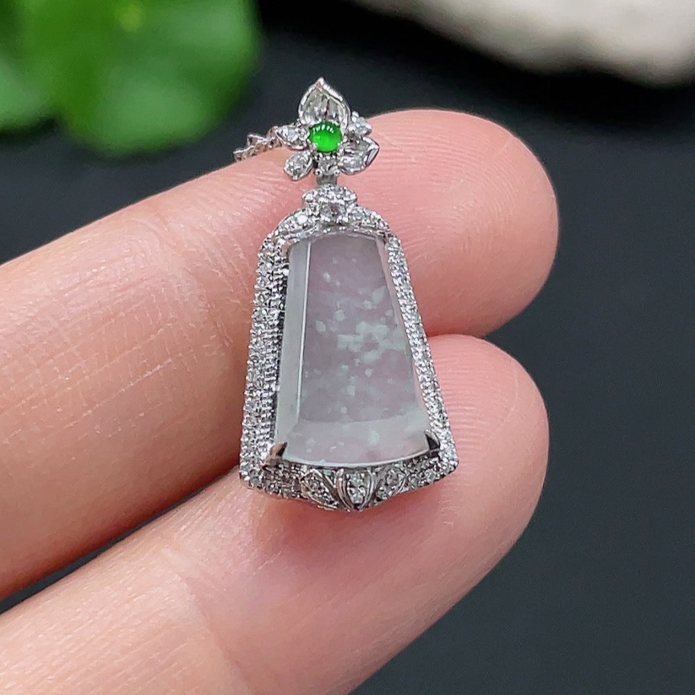 Jadeite Plain Pendant Setting Pendant Main Body 18K Gold Chain Not Gold Total Product Weight About 3.18g