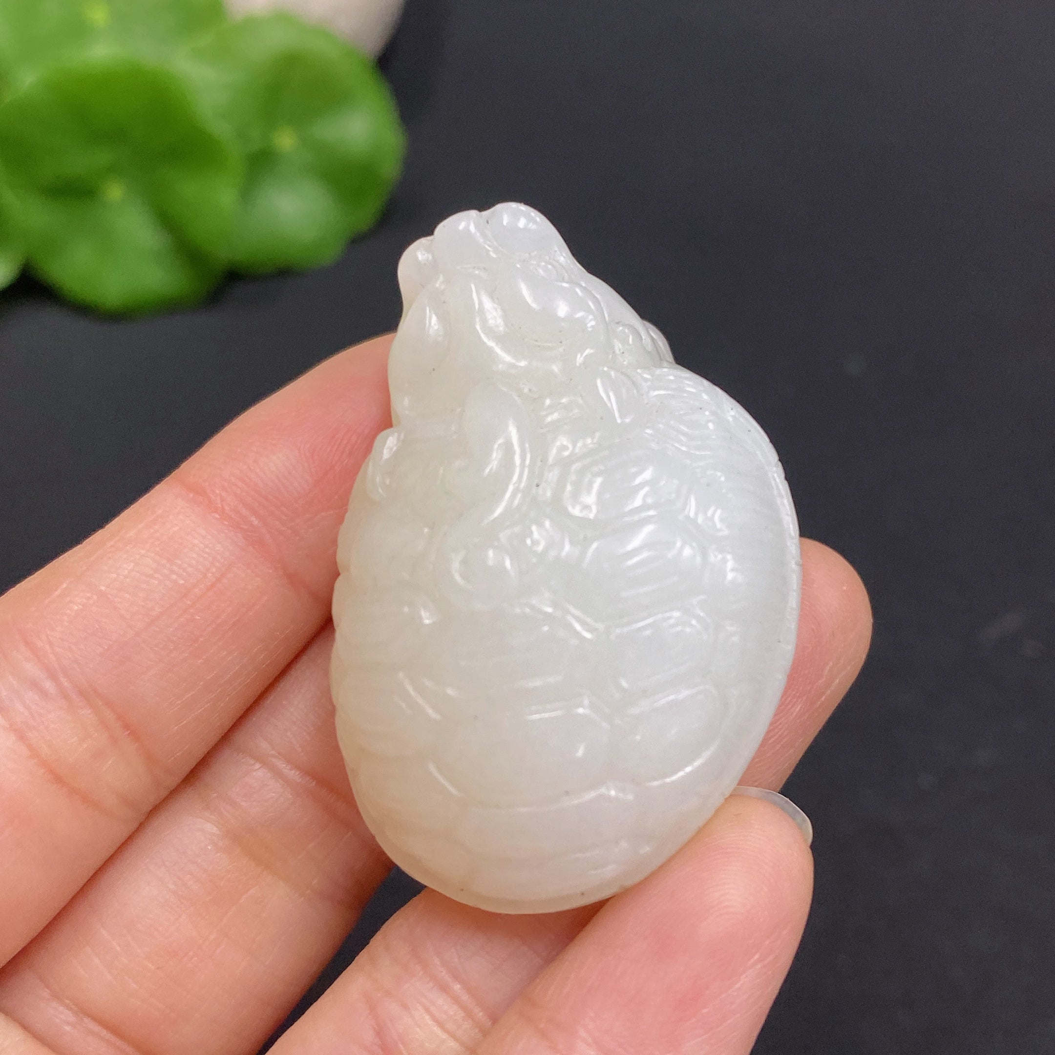 Hetian Jade Pendant    Dragon Turtle    Total Weight: Approx. 33.2g