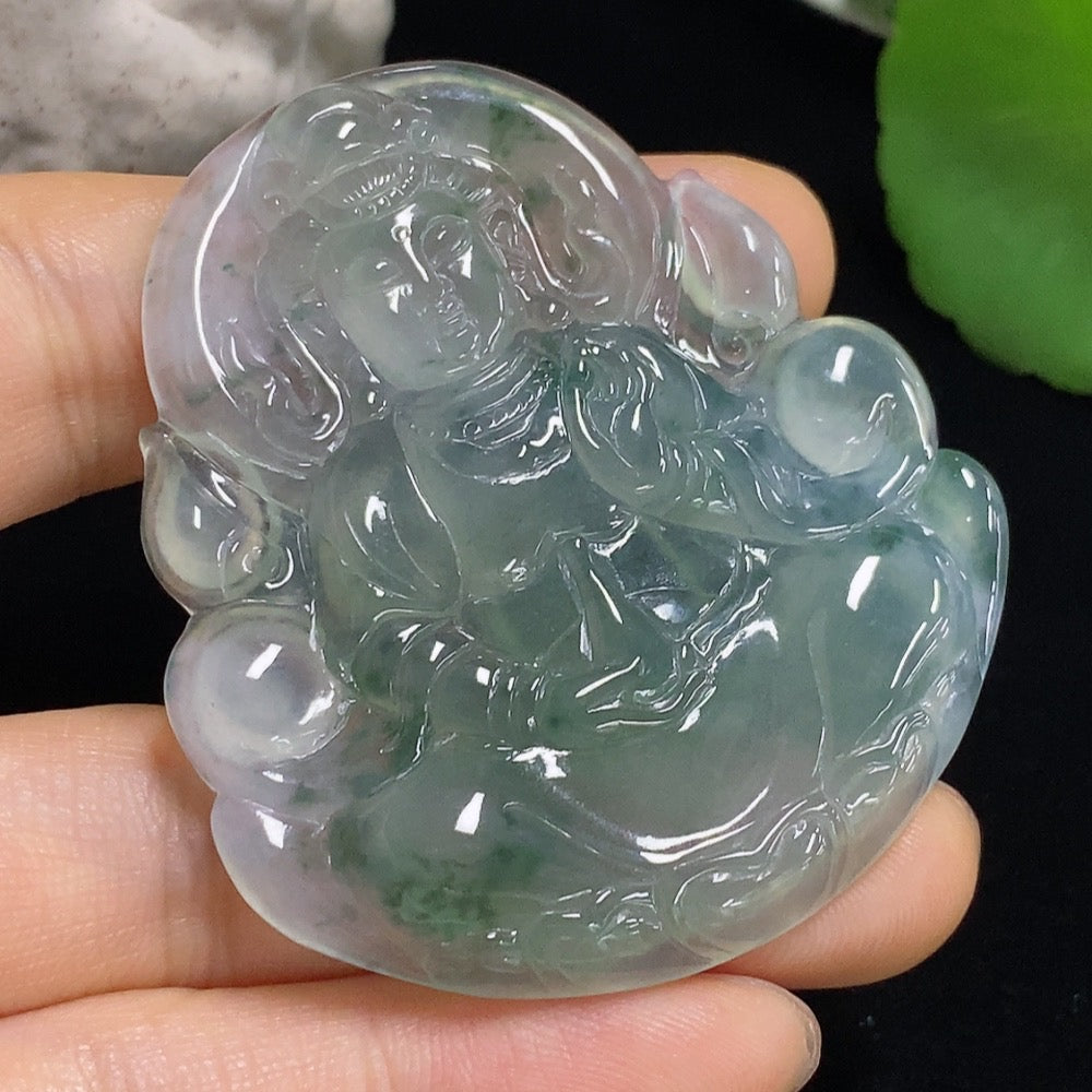 Jadeite Guanyin Pendant