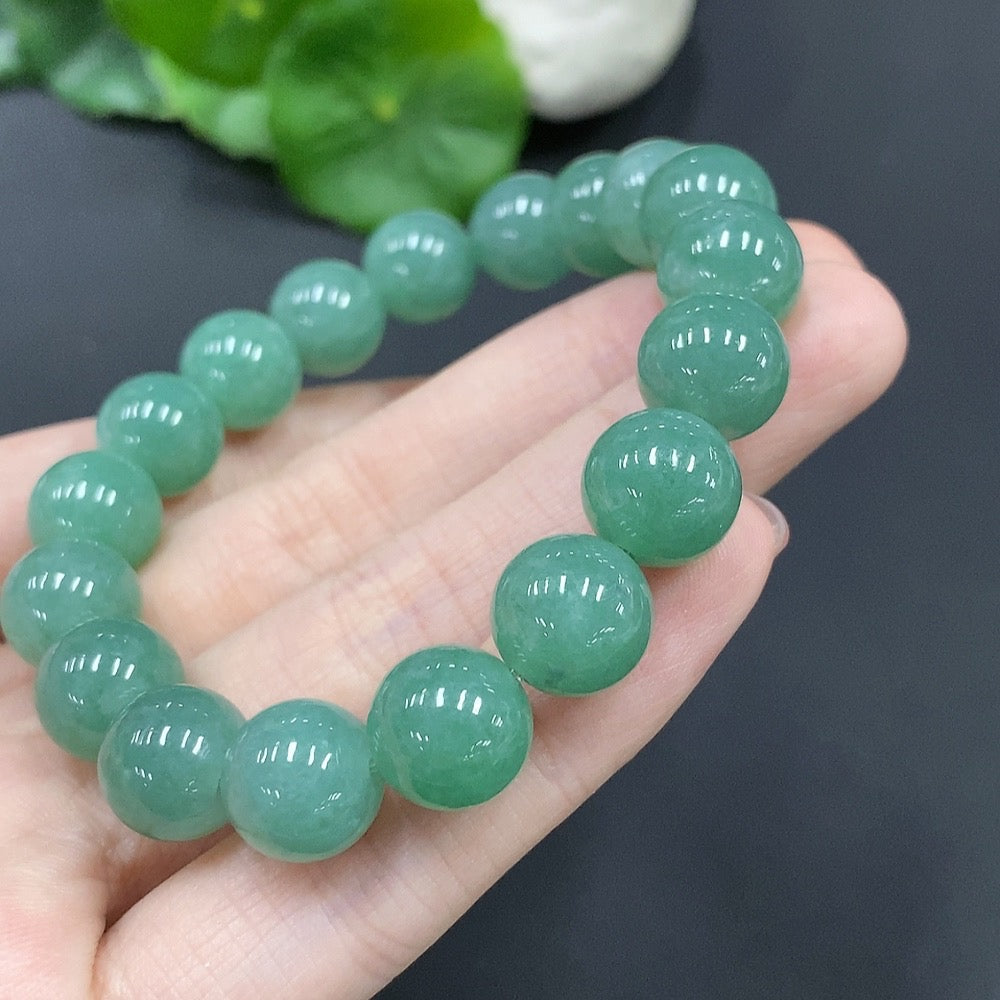 Jadeite Bead Necklace Approx. 10.8mm