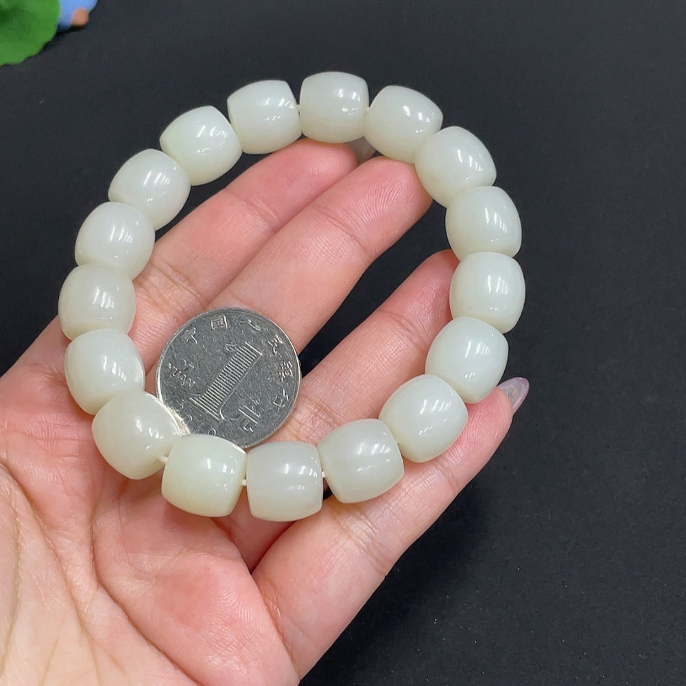 Hetian Jade Bracelet, Approx. 12.7mm, Total Weight Approx. 66.5g