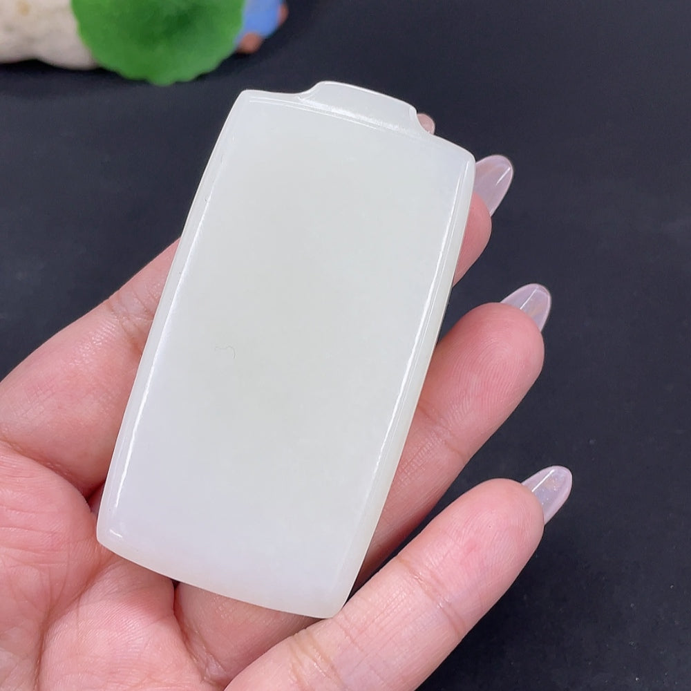 Hetian Jade Pendant Plain Pendant Total Weight Approx. 81.6g