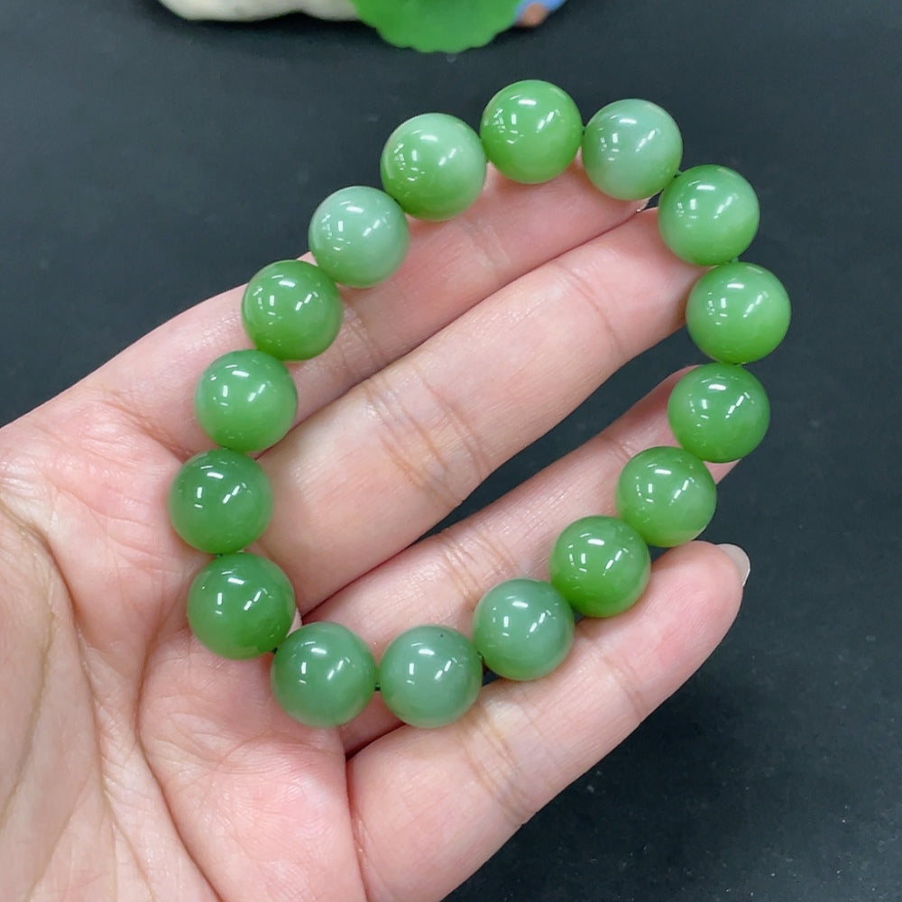 Hetian Jade Bracelet, Approx. 12.4mm, Total Weight Approx. 43.8g