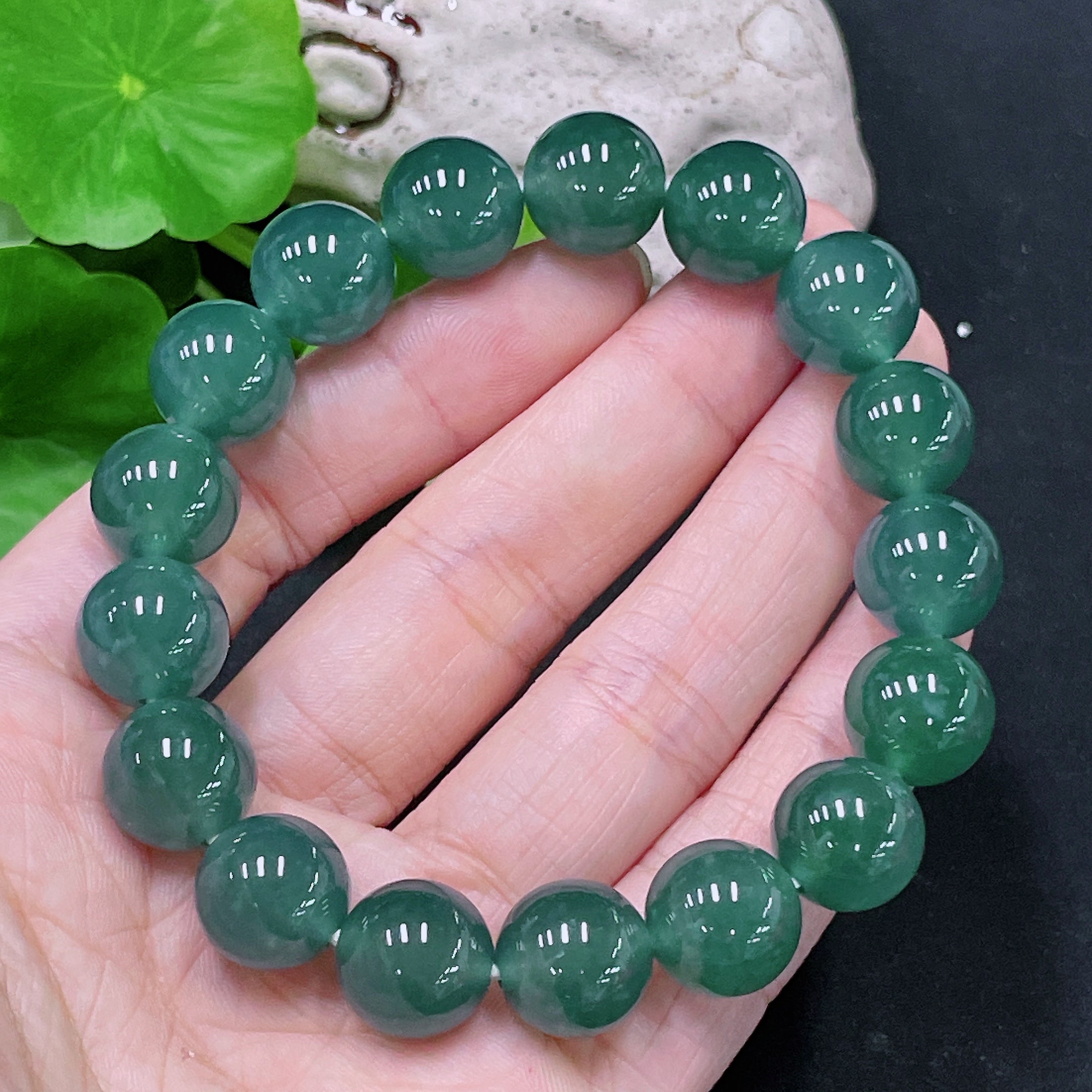 Jadeite Bracelet Size 12.3mm Approx. Total Weight About 56.31g