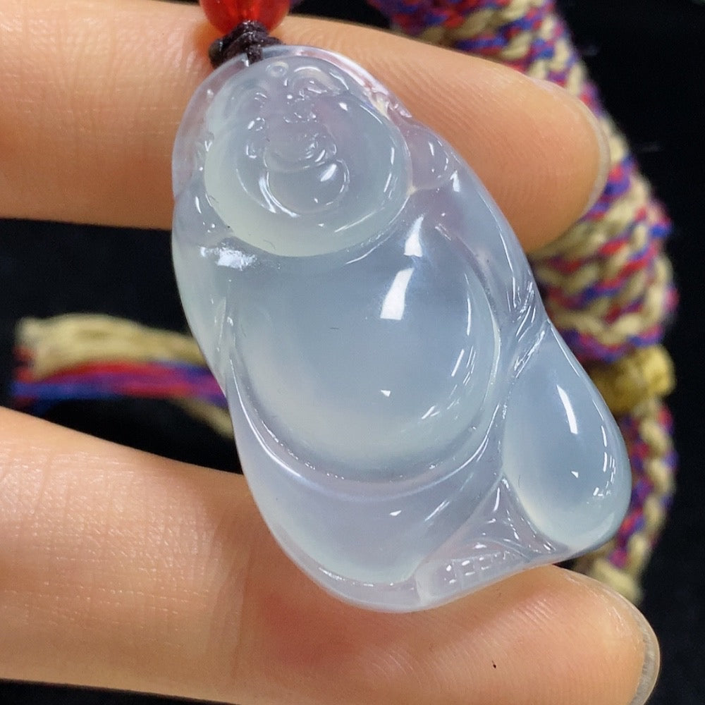 Jadeite Buddha Pendant Total Weight Approx. 13.03g (Including Rope Weight)