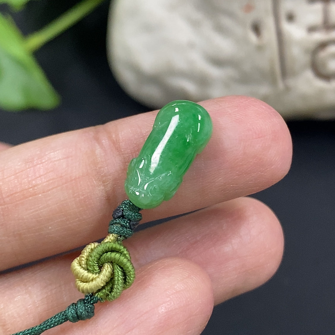 Jadeite Pixiu Pendant Total Weight Approximately 1.2g
