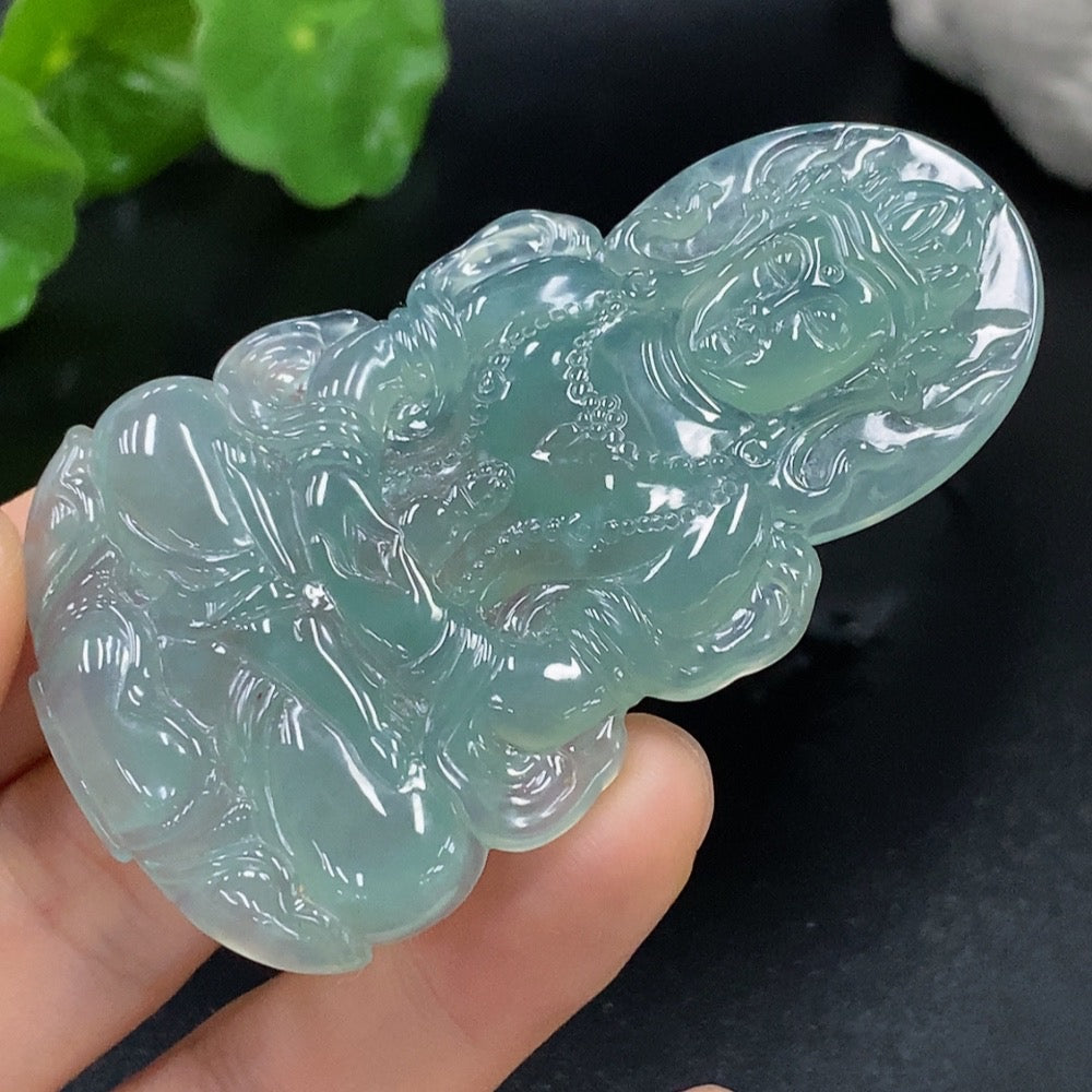 Jadeite Tara Pendant Total weight about 27.11g