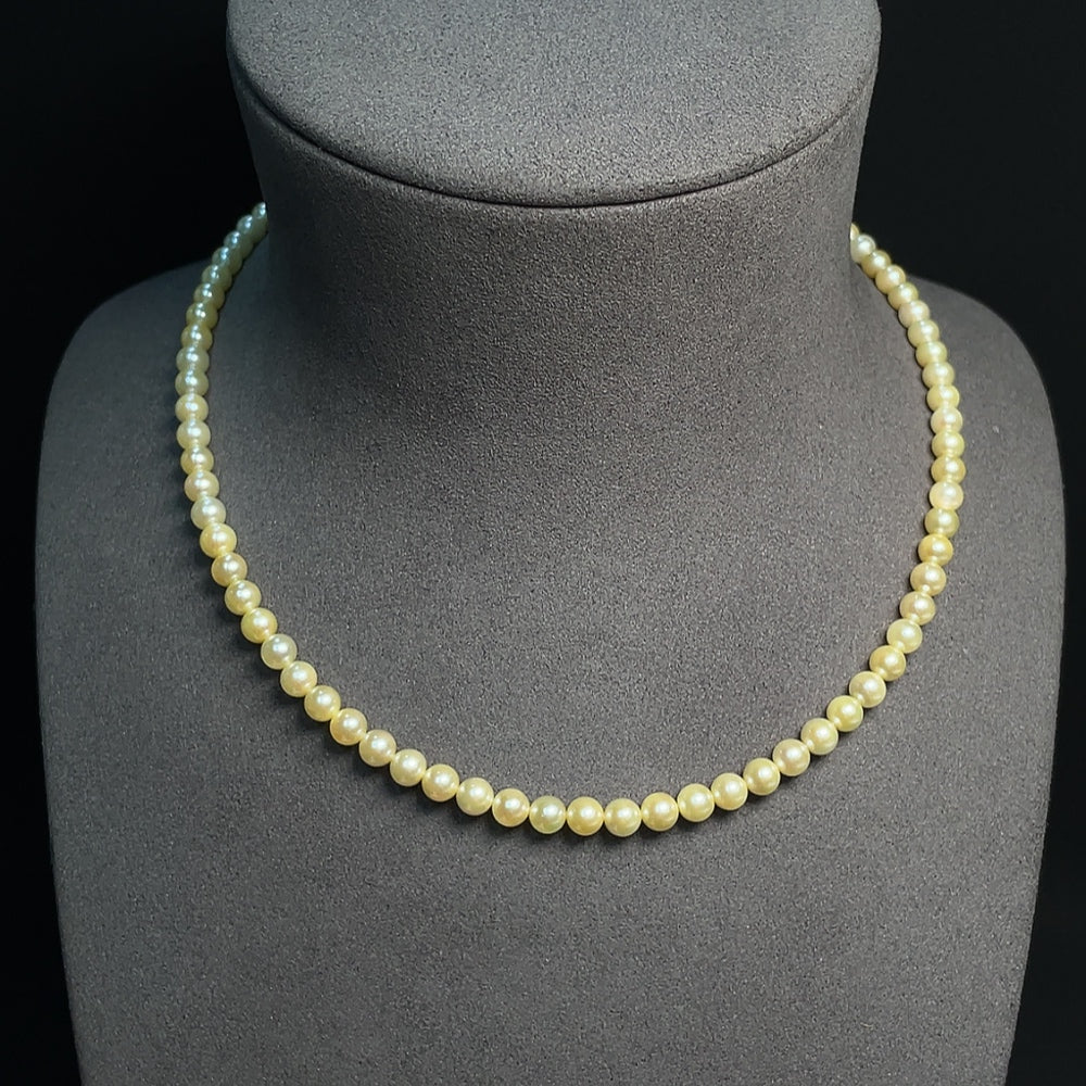 Seawater Pearl Necklace Non-Gold Color Origin Undetermined Total Weight Approximately 16.97g Size About 5.3mm