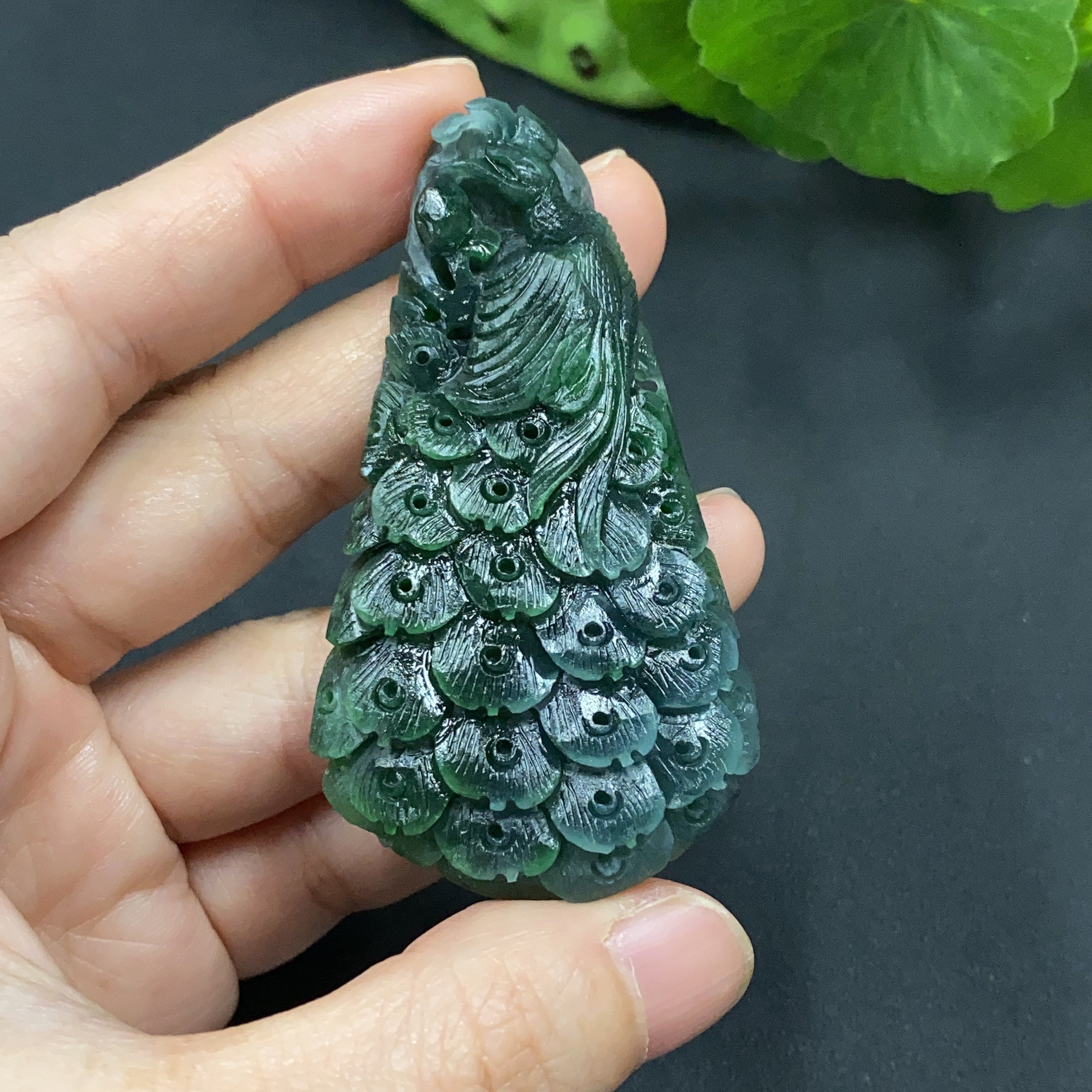 JadeiteRough Pendant - Phoenix