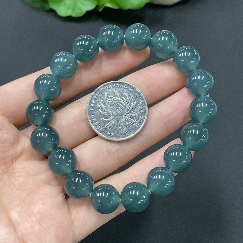 Jadeite Bead Necklace Approx. 11.4mm