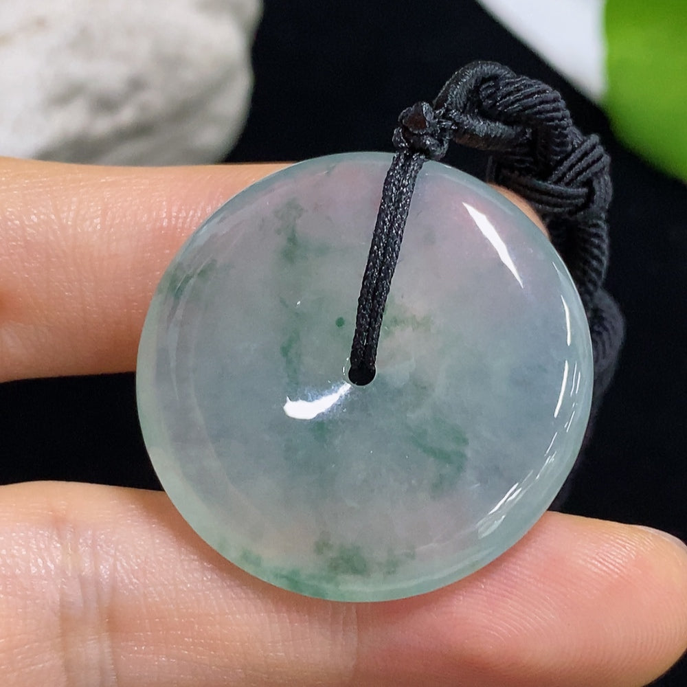 Jadeite Pendant Peace Knot with Cord
