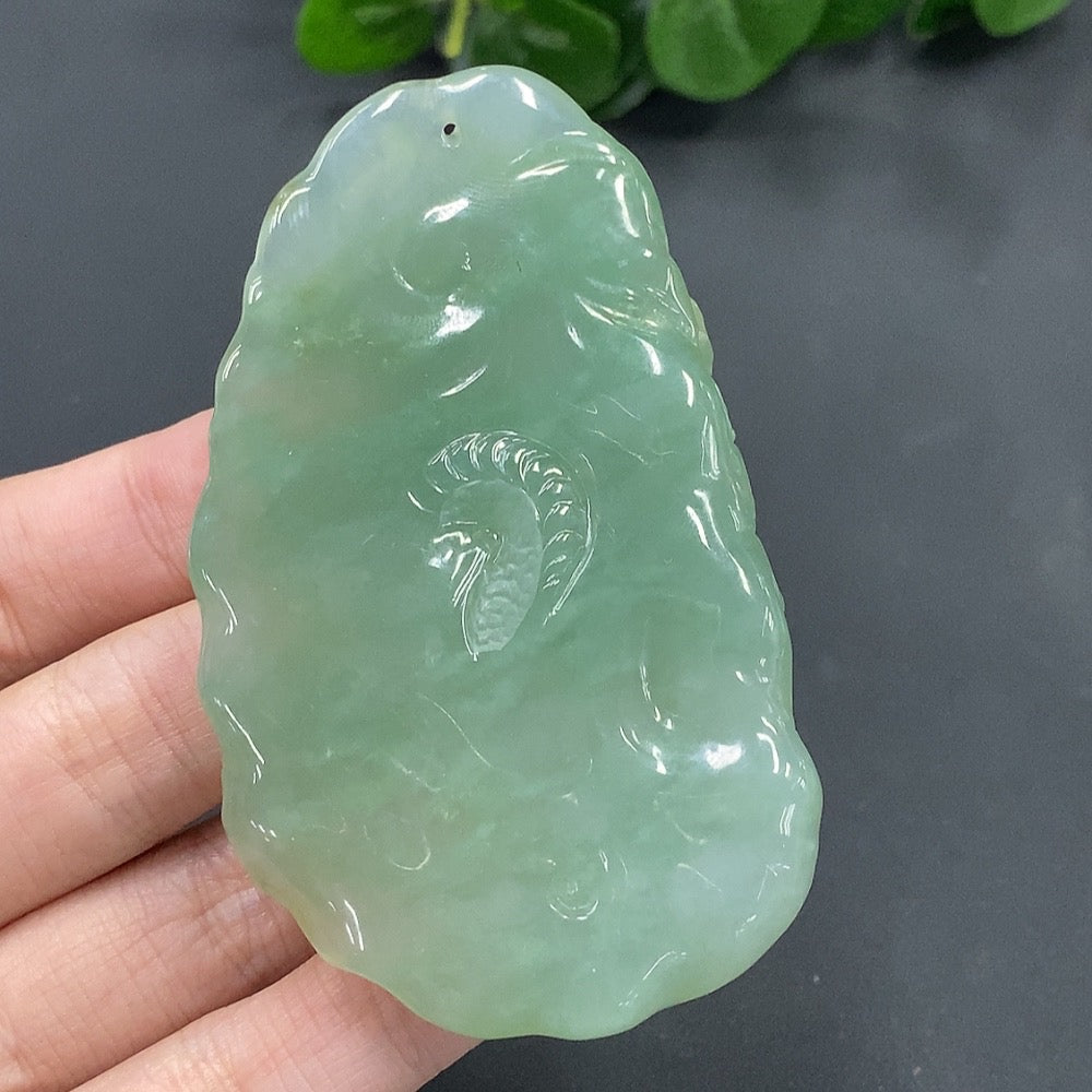 JadeiteDragon Traversing the World Pendant