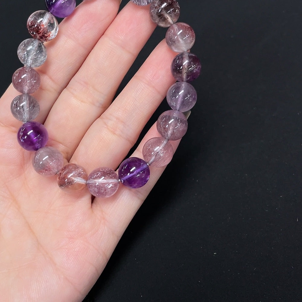 Crystal Bracelet Approx. 10.6mm Total Weight About 30.08g Visible Organic Matter