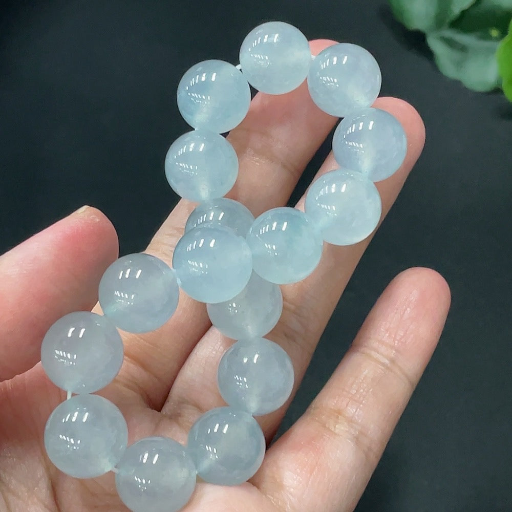 Jadeite Bracelet Size 12.3mm Approx. Total Weight 50.594g [Total Value: $10,887 USD]