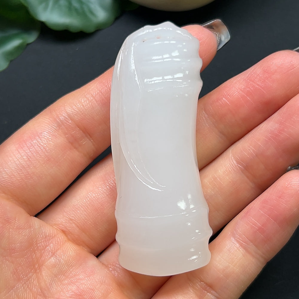Hetian Jade Bamboo Pendant, Total Weight Approx. 36.59g