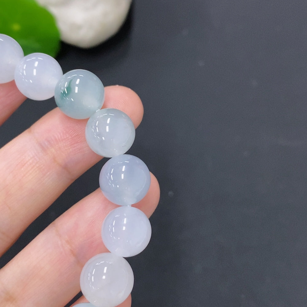 Jadeite Bead Necklace, Largest Bead