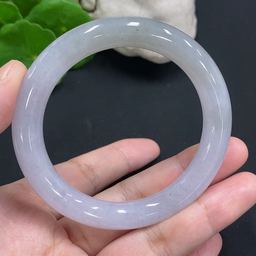 JadeiteRound Bangle Bracelet, Size 53.7, Total Weight Approx. 48.8g