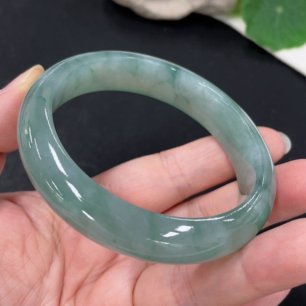 Jadeite Round Bracelet Size 56.9 Total Weight Approx. 58.5g