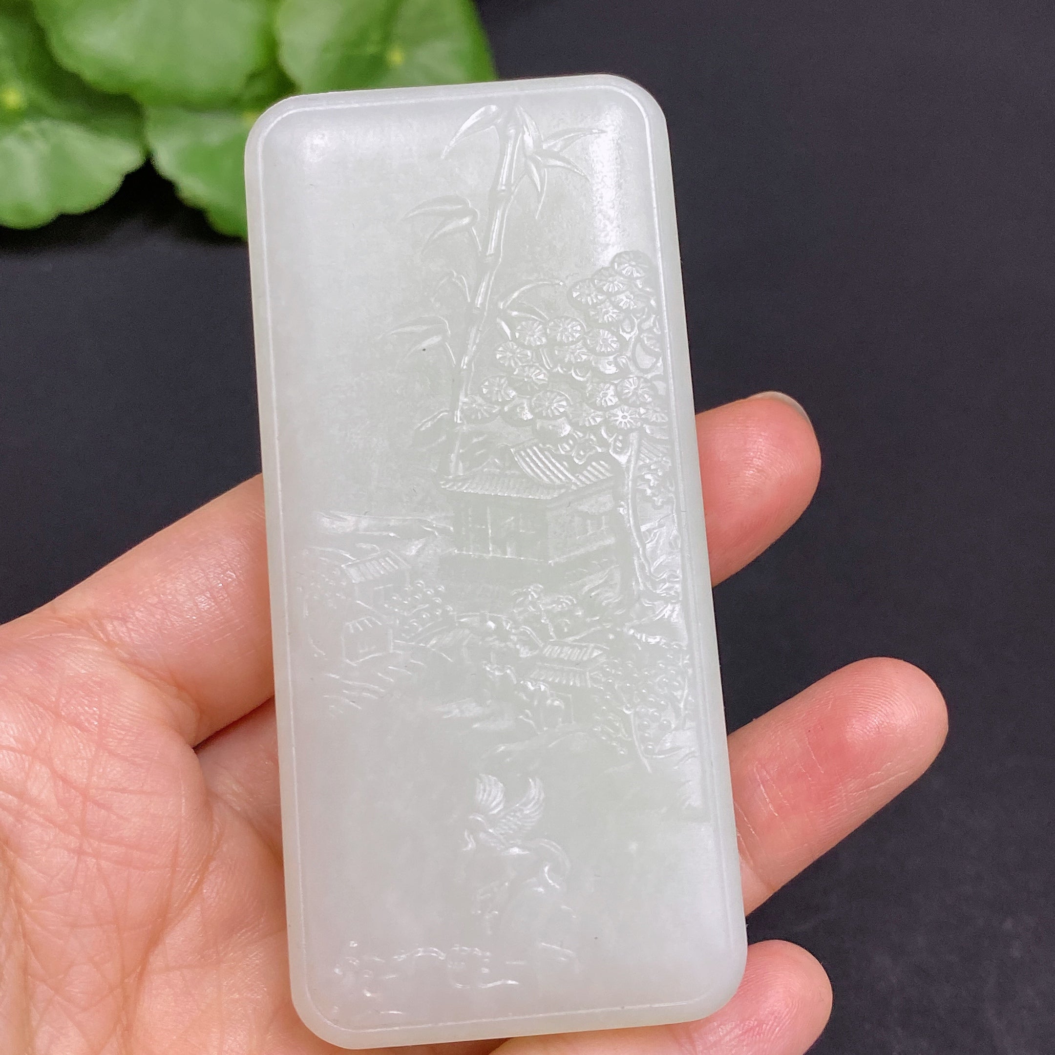 Hetian Jade Pendant Guanyin Total Weight Approx. 119.7g