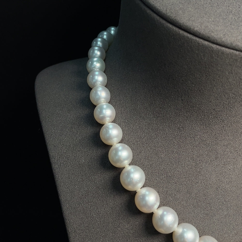 Seawater Pearl Necklace Non-Gold Total Weight Approximately 76.62g Size 9.7-13.3mm