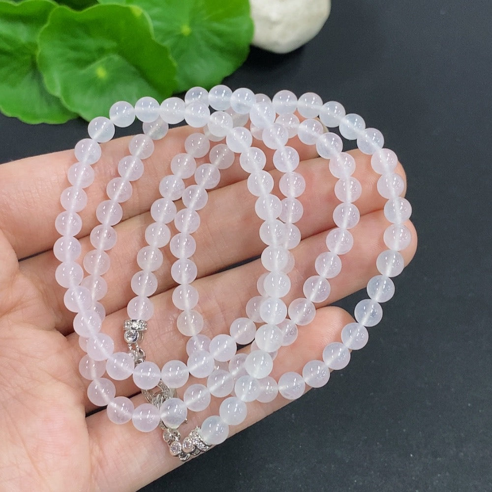 Jadeite Bead Necklace Non-Gold