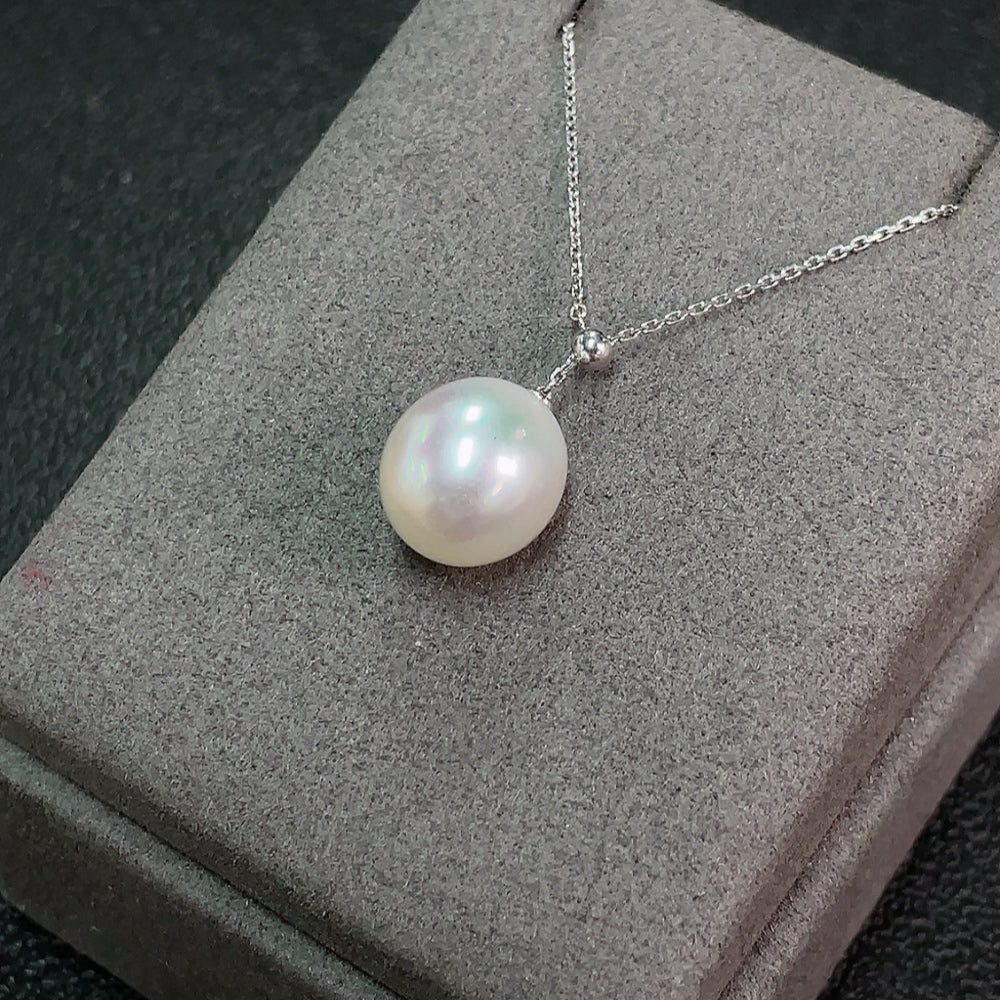 18k seawater pearl necklace, total weight approx. 4.24g, size approx. 11.6mm