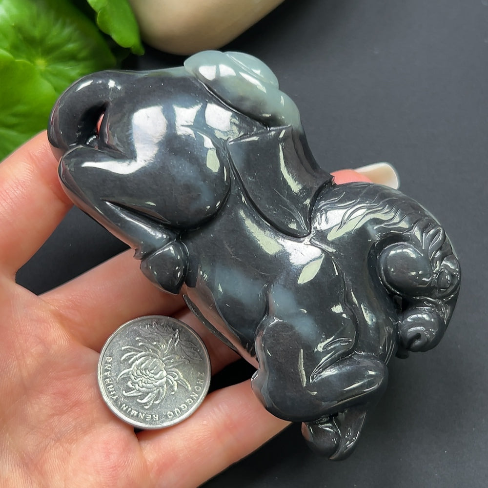 Hetian Jade Horse Ornament, Total Weight Approx. 201.84g