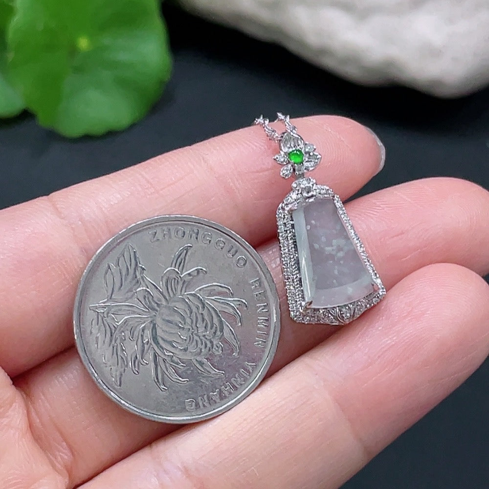 Jadeite Plain Pendant Setting Pendant Main Body 18K Gold Chain Not Gold Total Product Weight About 3.18g