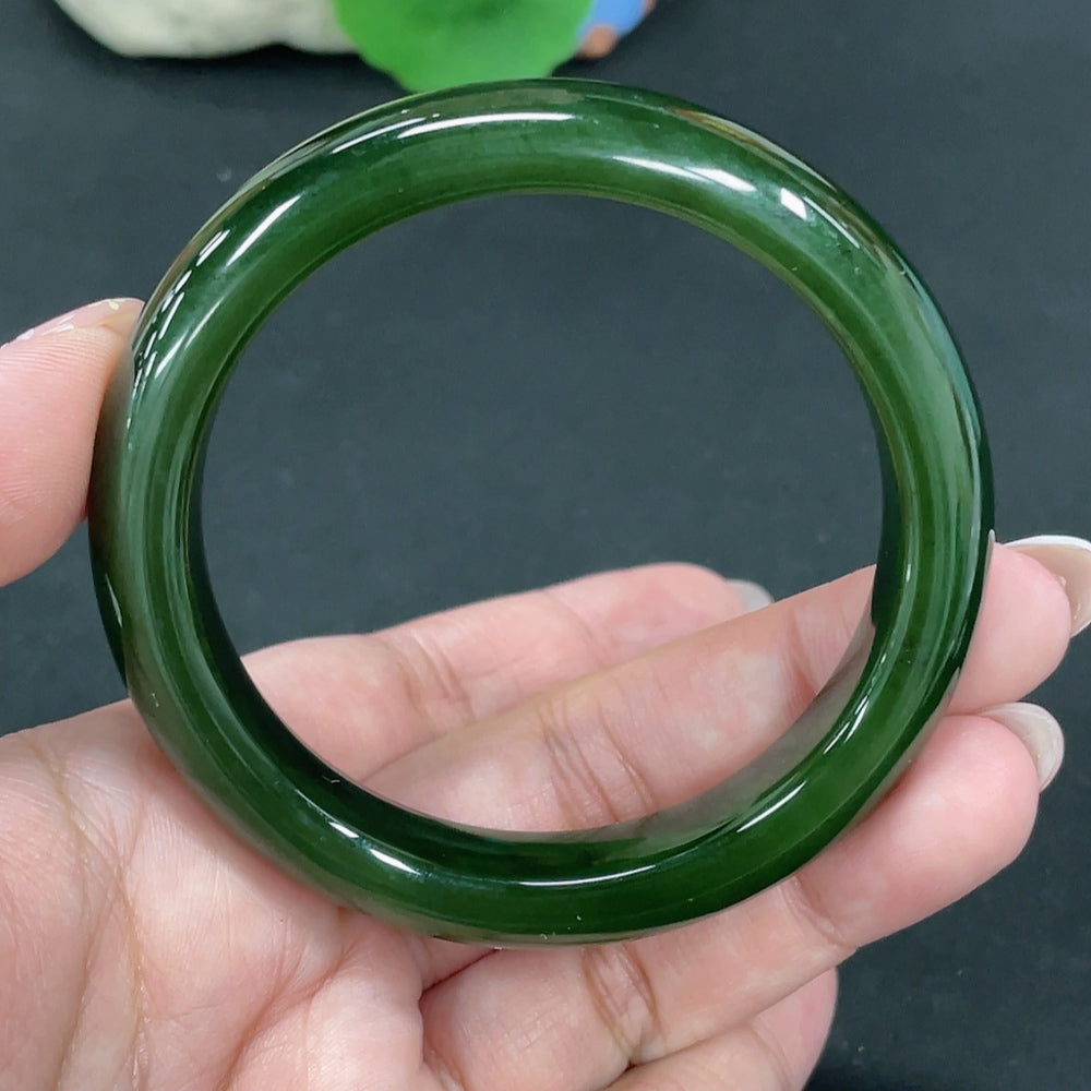 Hetian Jade Jasper Round Bracelet Size 57 Total Weight Approx.56g
