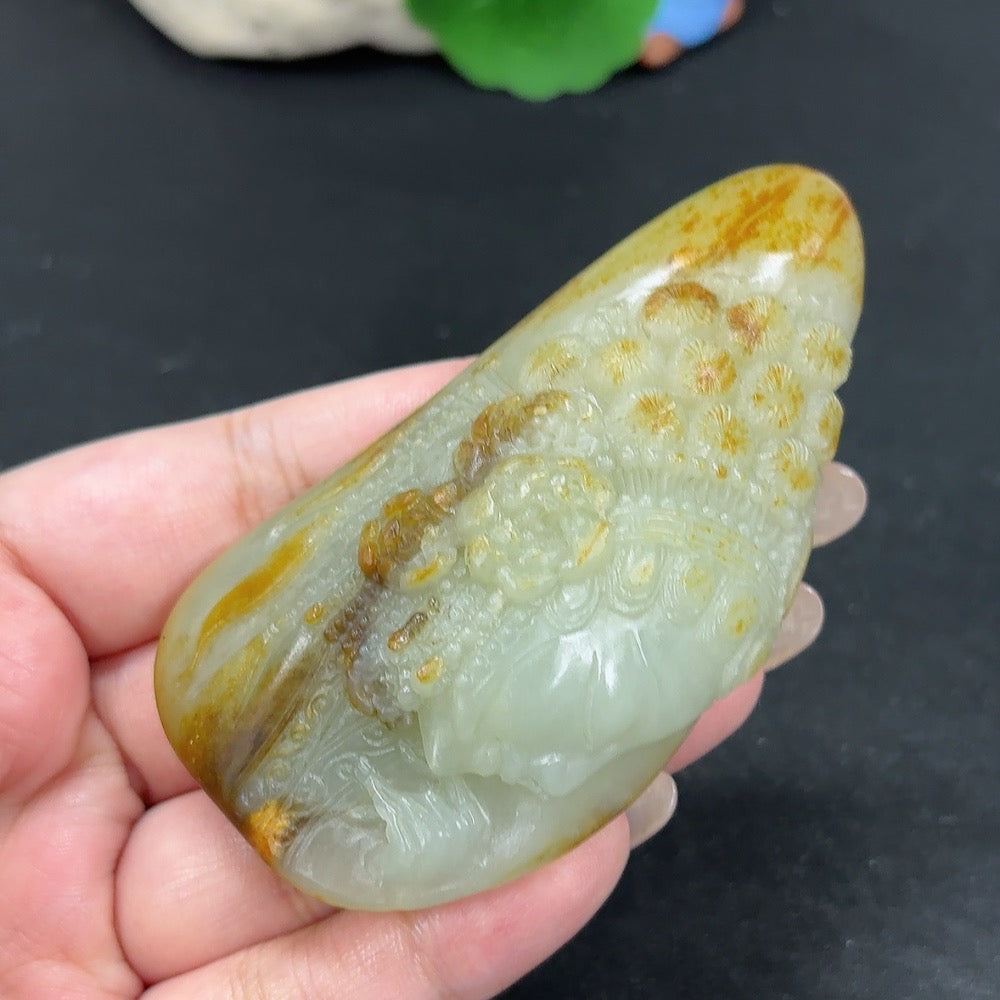 Hetian Jade Handheld Piece - Jade Beauty, Skin Color Origin Undetermined