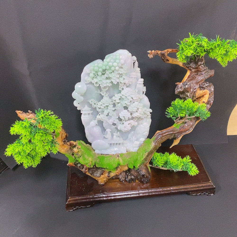 Jadeite landscape ornament