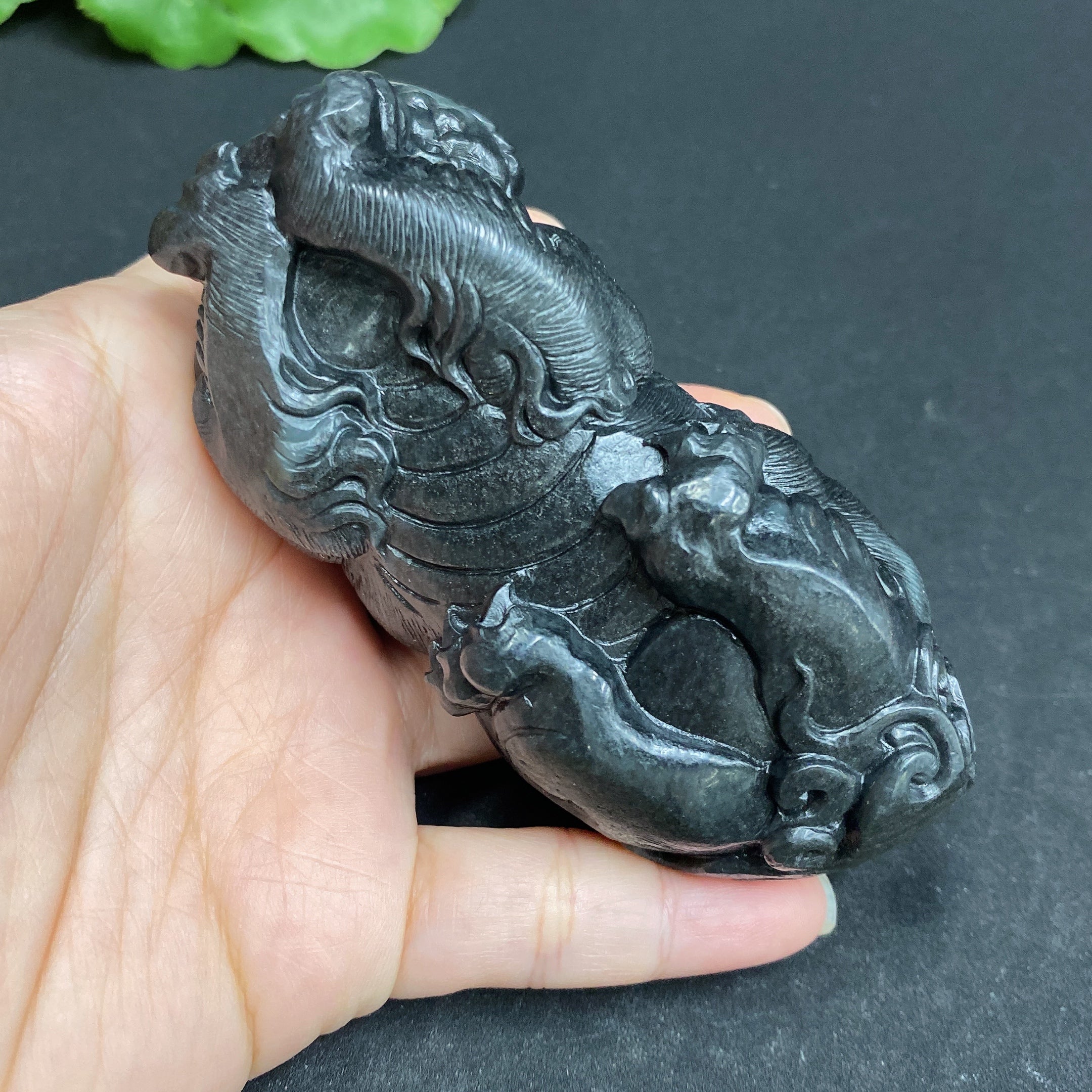 Hetian Jade Handheld Piece - Auspicious Beast - Total Weight: Approx. 240g