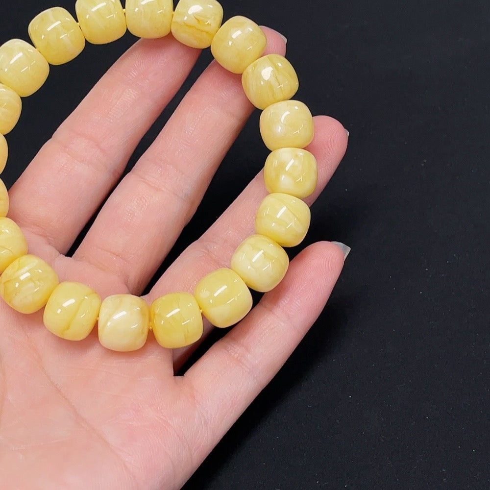 Amber Beeswax Bracelet Partially Visible Repairs