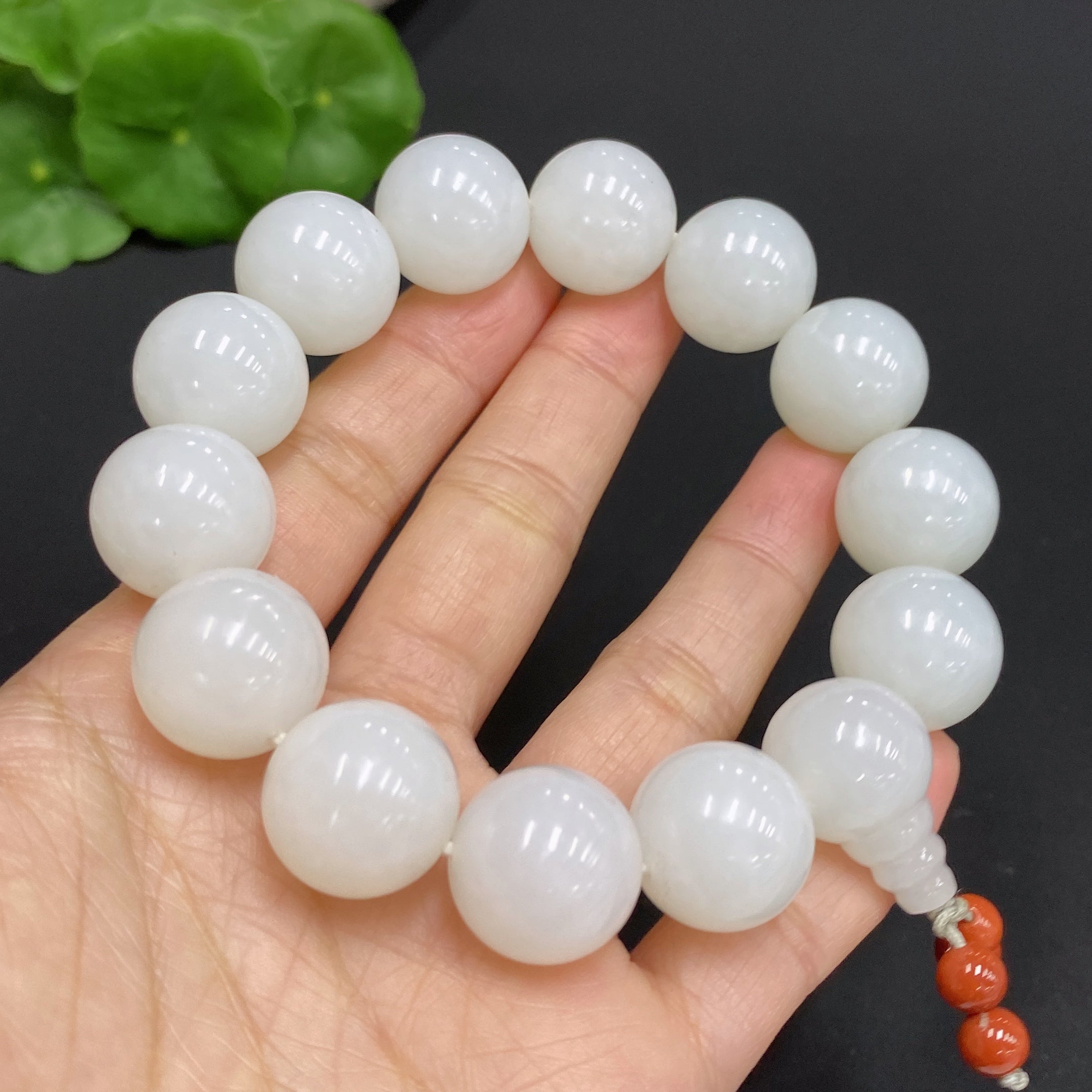 Hetian Jade Bracelet approx.15.7mm total weight approx.87.5g with non-Hetian Jade beads