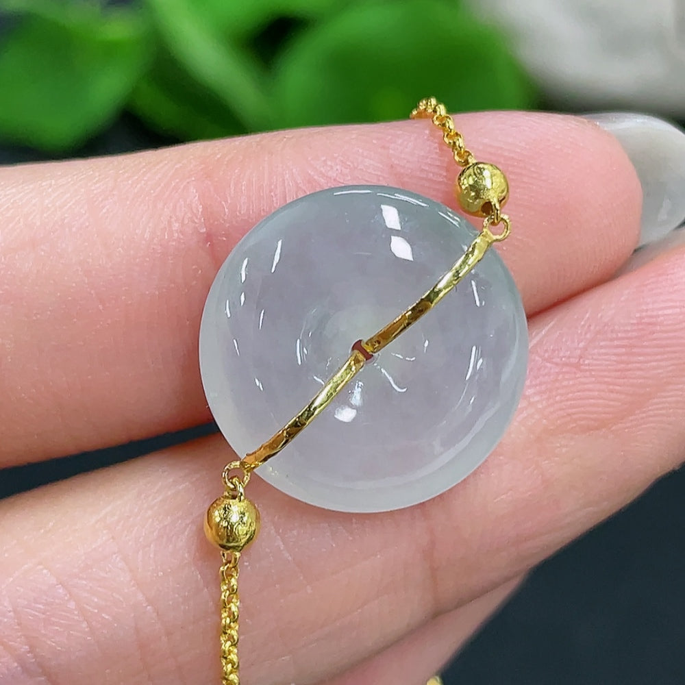 Jadeite Bracelet 18k Total Weight Approx. 3.66g