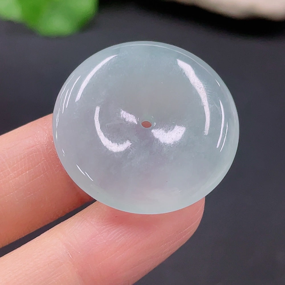 Jadeite Peace Button Pendant Total Weight Approx. 10.11g